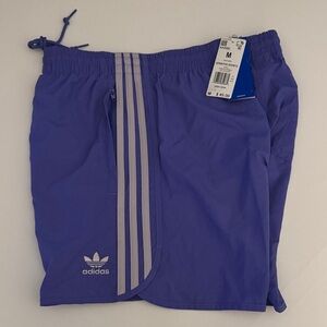 Adidas Running Shorts Mens Medium Zip Pockets Sprinter Purple